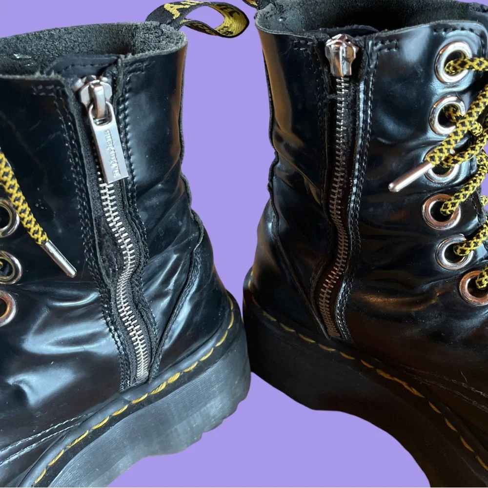 Dr. Martens Black Jadon Max Platform Boots - Picture 5 of 10